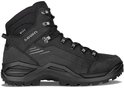Zwarte LOWA Renegade wandelschoen met veters, Gore-Tex label en profielzool.