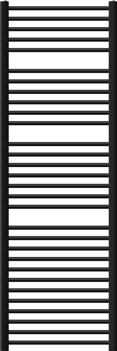 Badkamerradiator Sahara 600x1800 mm zwart mat recht met zijaansluiting LuxeBath