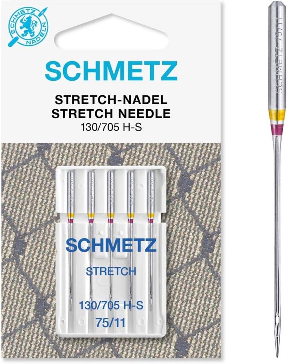 Stretch naaimachinenaalden 75/11 - 5 stuks voor elastische stoffen