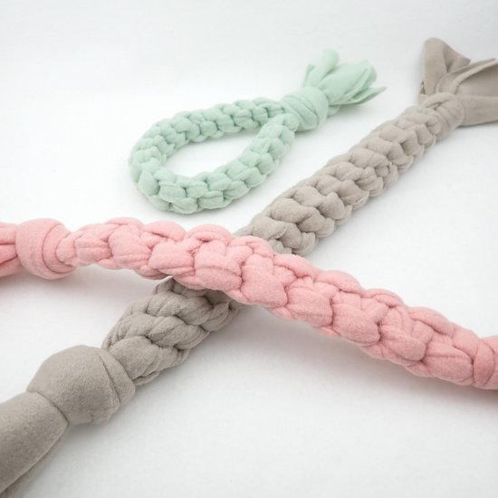 De Woefies® 3-delige set: Wafie beige, Kefie roze & Wafwoefie celeste + gratis Colure® pootje-sleutelhanger (goud)