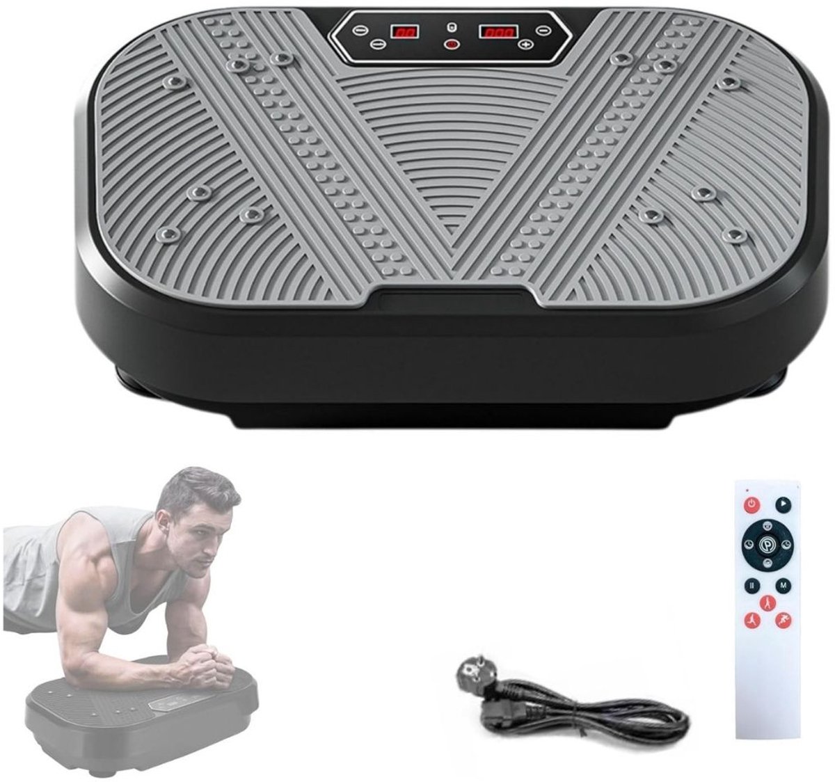 RWB® Trilplaat - Trilplaat Fitness - Vibratieplaat - 120 Vibratie Niveau's - 8 Programma's