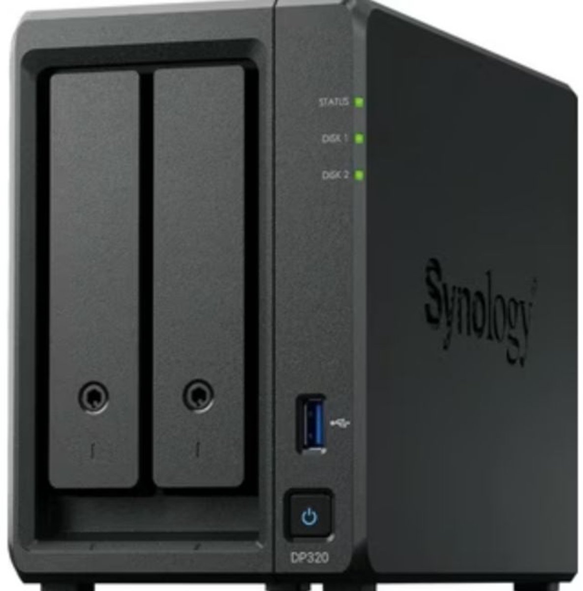 Synology DP320 data-opslag-server NAS Desktop R1600 8 GB 16 TB Zwart