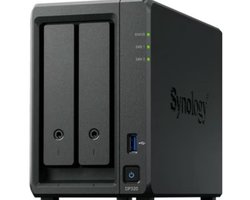 Synology DP320 – NAS server – Inclusief 2x 8 TB 3.5” HHD – AMD Ryzen R1600 – 2 bays – 8 GB ram – Zwart