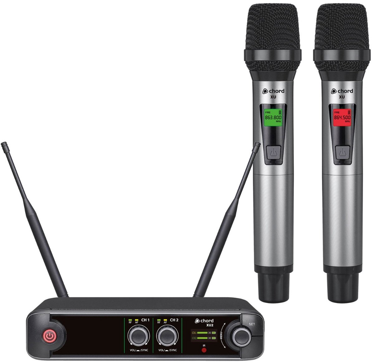 Chord XU2-H Microfoon systeem met 2 draadloze hand microfoons