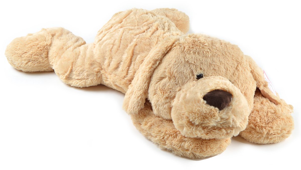 Pink Papaya Grote Knuffel Hond Lucy, 100 cm XXL Pluche Hond in lichtbruin – Knuffelbeer XXL Teddybeer Speelgoed om van te Houden