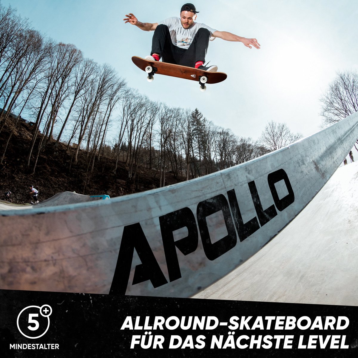 Apollo Skateboard kinderen en volwassenen Board Plain Wood