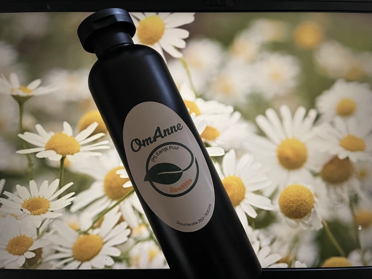 Douche en Bad olie Kamille 500 ml. Puur Natuur! van OmAnne Prijs Inclusief Verzending!!