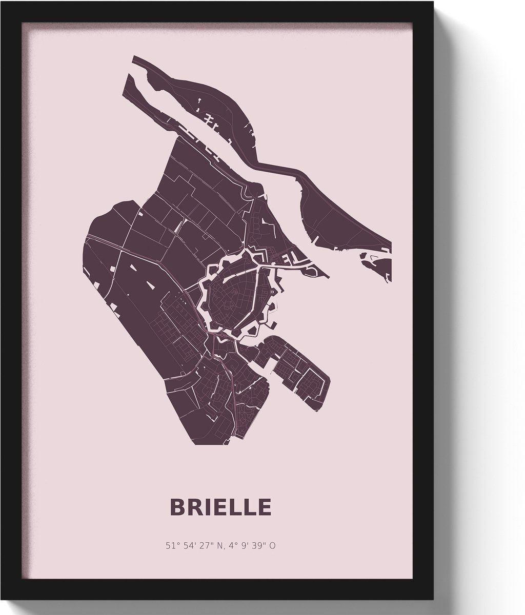 Poster Brielle A3 - 30 x 42 cm - Paars (Exclusief Lijst)