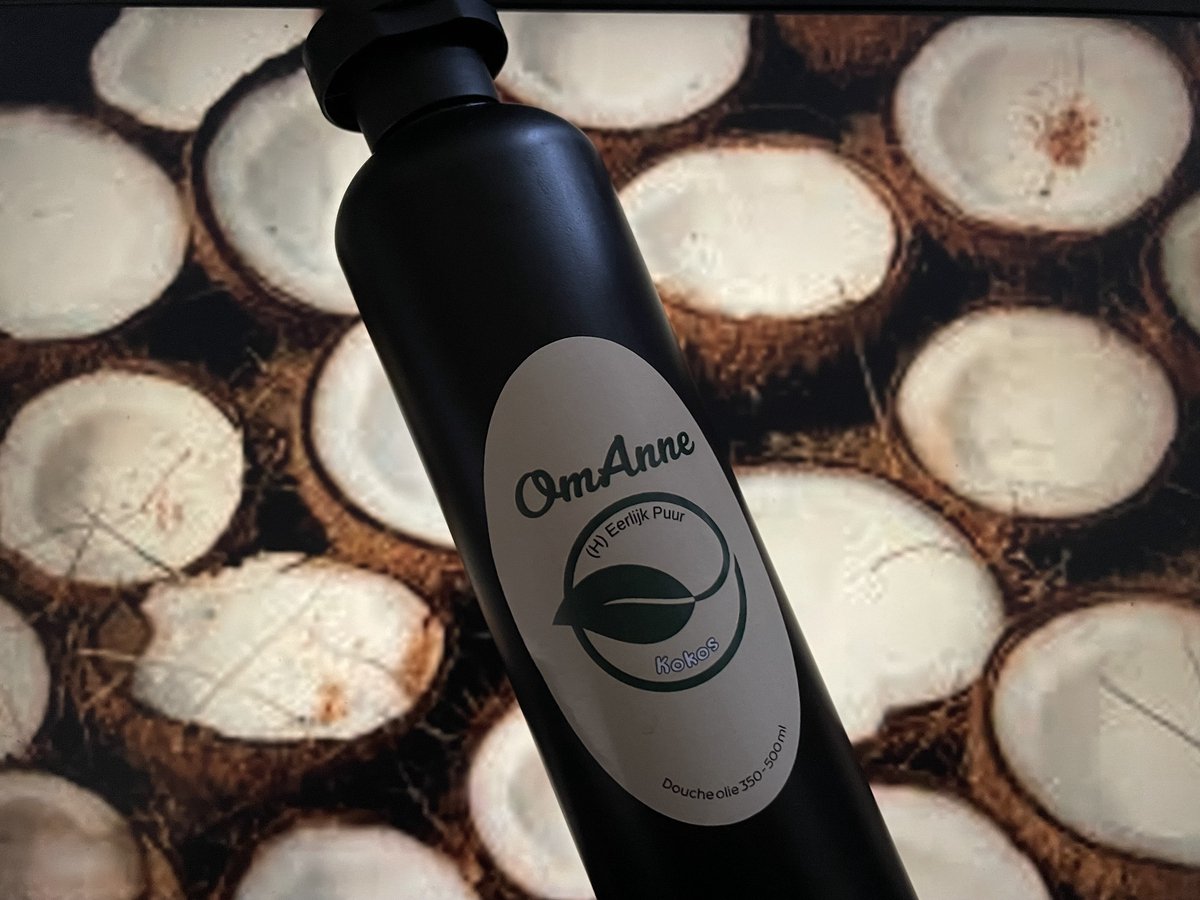 Douche en Bad olie Kokos 500 ml. Puur Natuur! van OmAnne Prijs Inclusief Verzending!!