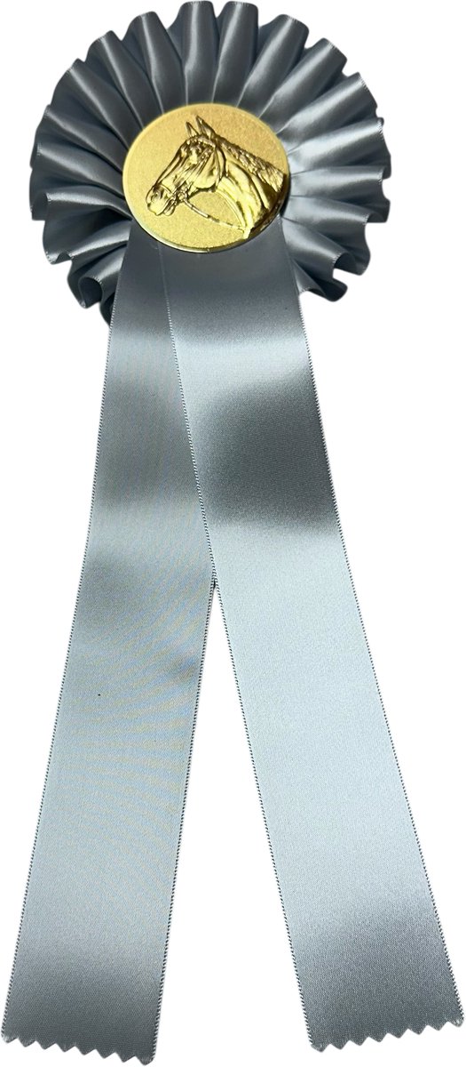 Paardenrozet - Zilver - sportprijs - rozet