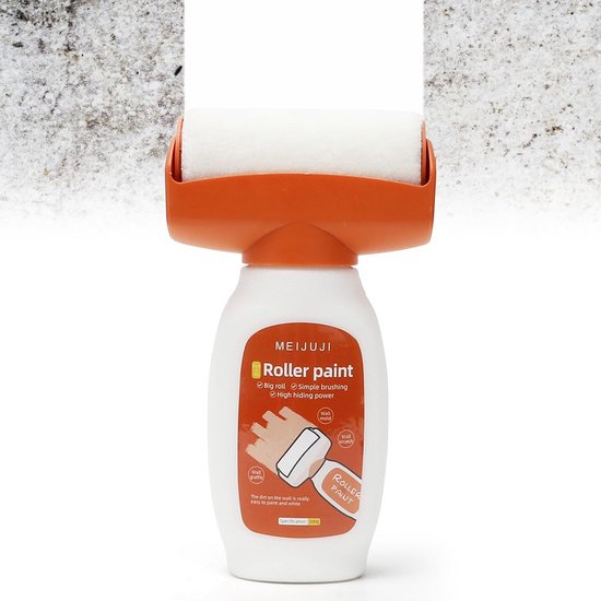 NAVESO Verfroller voor wandreparatie, wandreparatieroller met 500 g verf, pasta voor wandreparaties, kwast voor wandreparaties