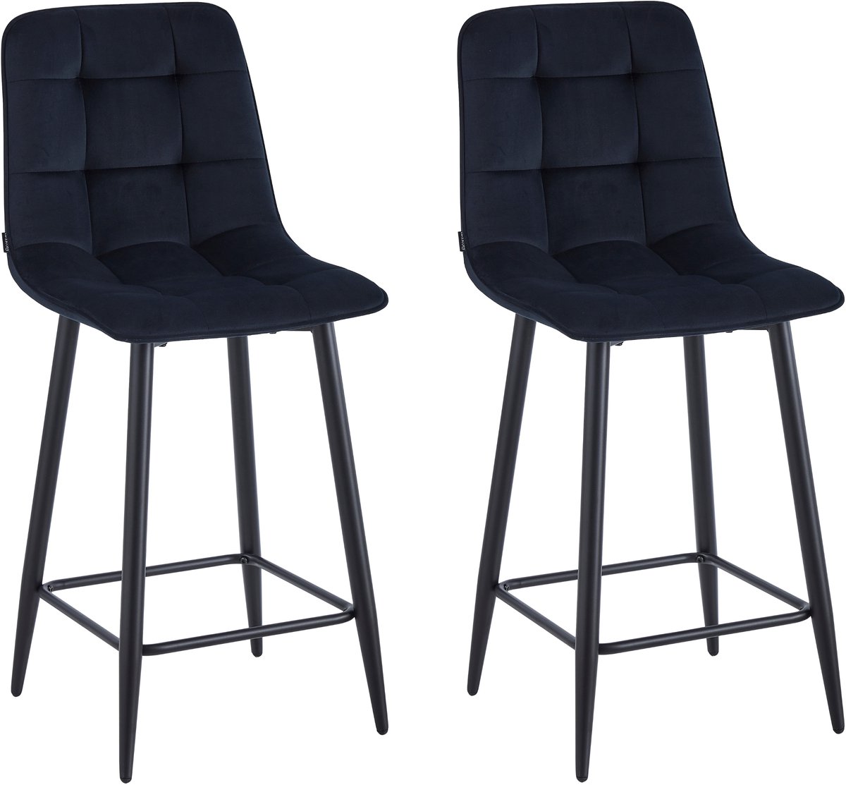 Colenis® - Luciano Barkruk - Set Van 2 - Zwart - Fluweel - Velvet - Design
