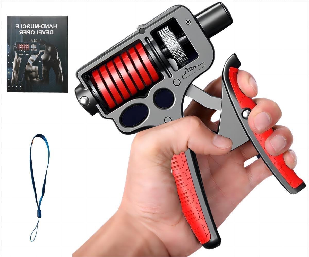 Ronte - Handtrainer voor Voorste Oefeningen - Verstelbare Weerstand 5-165kg - Grip Kracht Trainer - Hand Reparatie - Fitnessapparatuur voor Armen