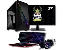 Peta GamePC Gaming Set – AMD Ryzen 7 5700G – Radeon Vega 8 – 8GB RAM – 250GB SSD – Complete Starter Gaming PC Set – Windows 11 Pro – Wifi – RGB Gaming Behuizing