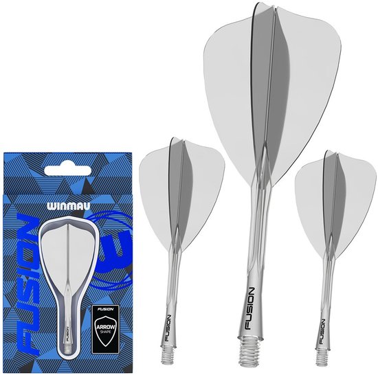 Winmau Fusion Arrow Clear - Dart Flights van Winmau — afbeelding 2