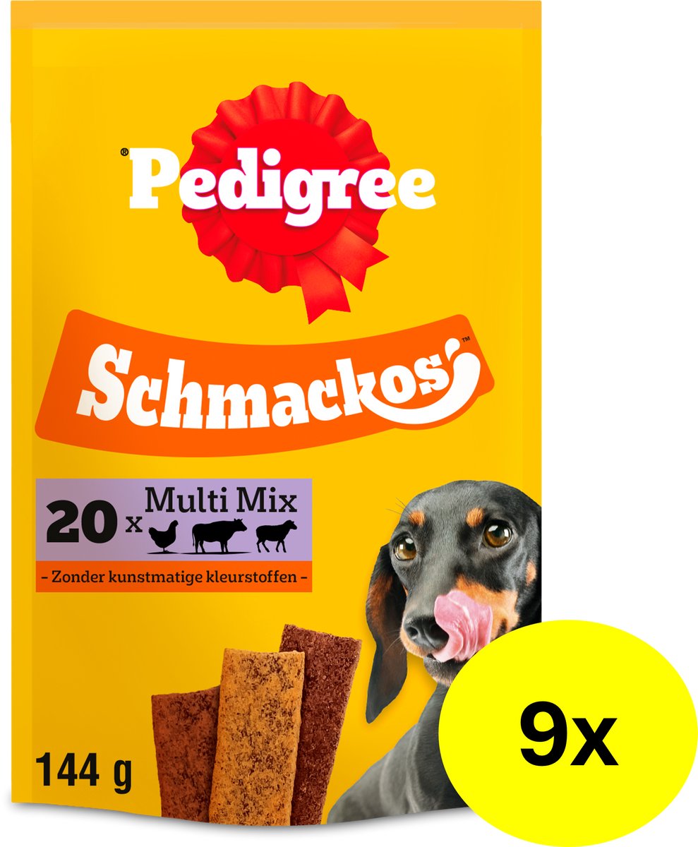 Bol.com Pedigree Hondensnacks - Schmackos Multimix - 9x20 stuks aanbieding