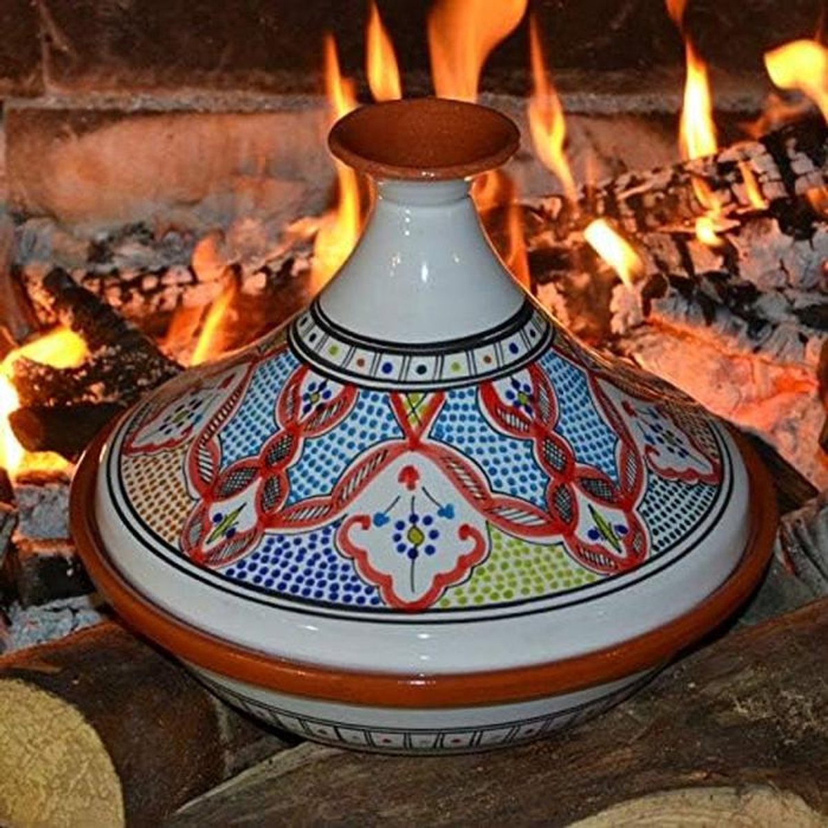 Tajine Keramiek 31 cm Rood Marokkaanse Stijl Stoofpot