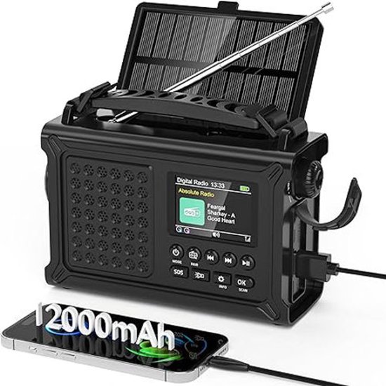 BSTNL Noodradio Retro - AM/FM - Radio Op Batterijen  Accu  Voor Rampen Bluetooth Speaker Survivalradio Noodradio Solar Opwindbaar Powerbank Zonneenergie Usb Noodpakket Voor Thuis Rose Go