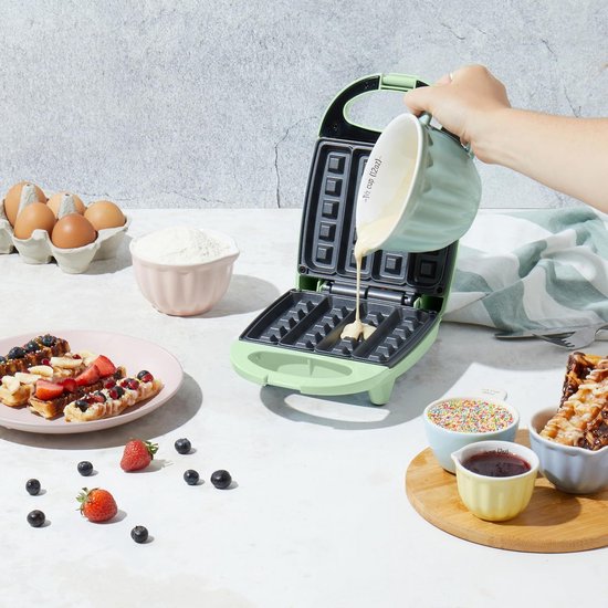 Compacte Wafelijzer voor Mini Belgische Wafels - Anti-aanbakplaten, Snel Verwarmen, Lichtindicatoren, 520W — afbeelding 3
