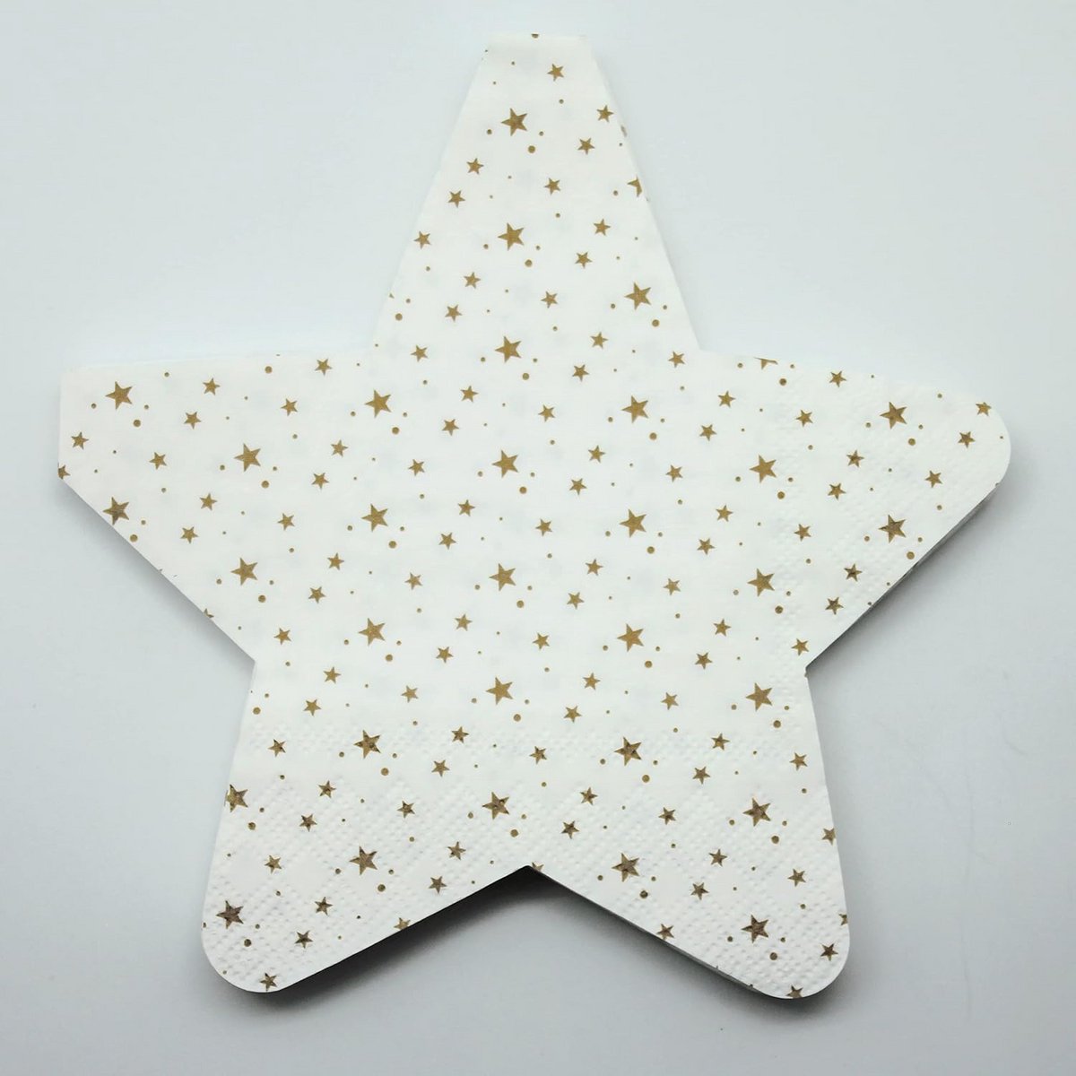 Goudkleurige servetten in stervorm, 20 stuks, voor kerst en feesten
