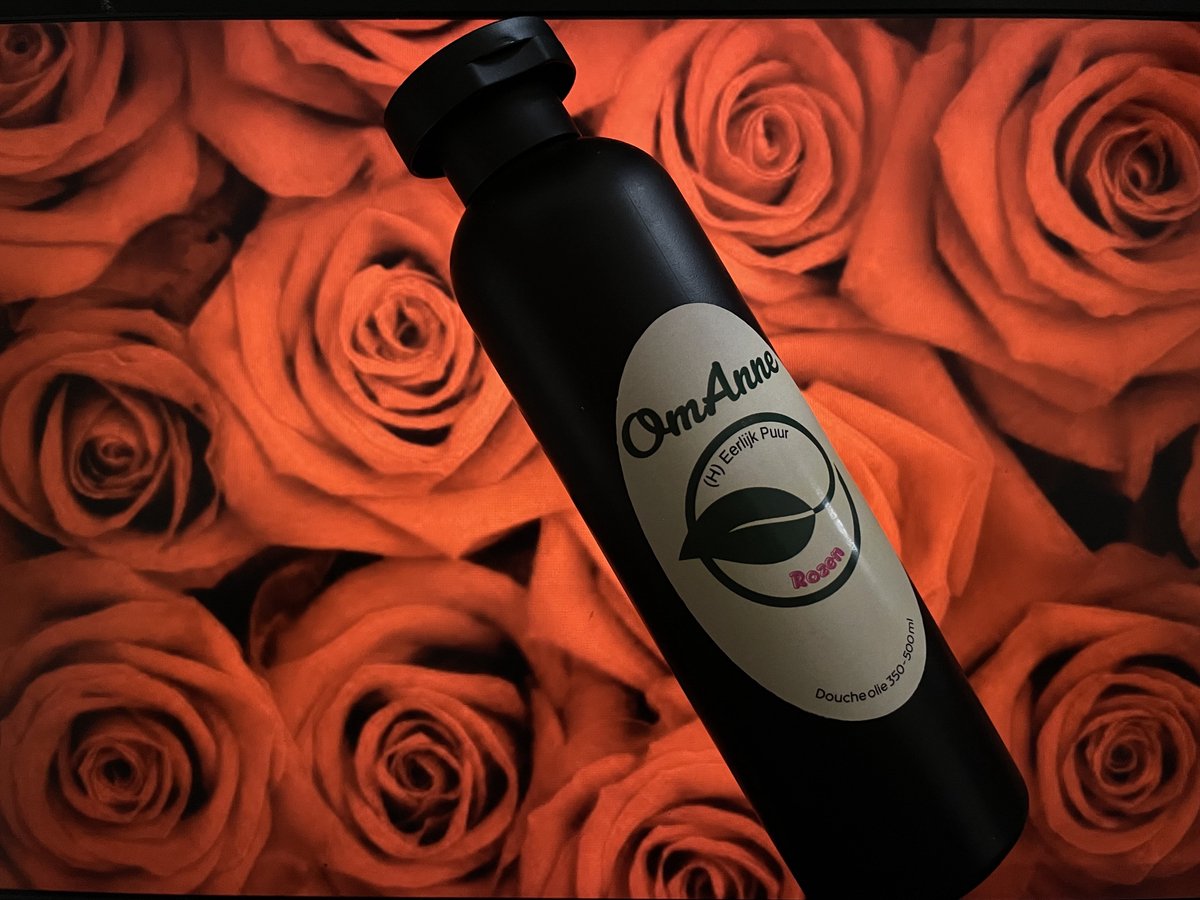 Douche en Bad olie Rozen 500 ml. Puur Natuur! van OmAnne Prijs Inclusief verzending!!