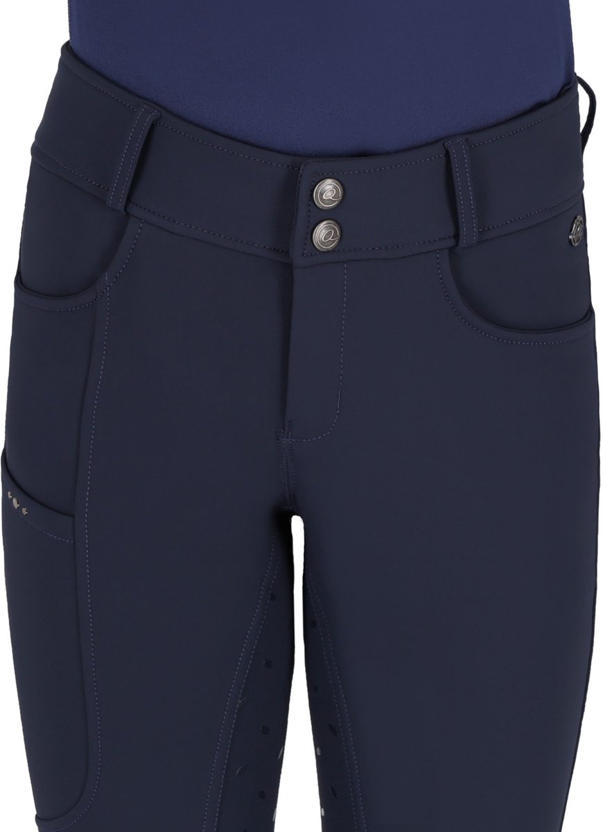 QHP RIJBROEK LYMEE SOFTSHELL JUNIOR FULLGRIP Blauw