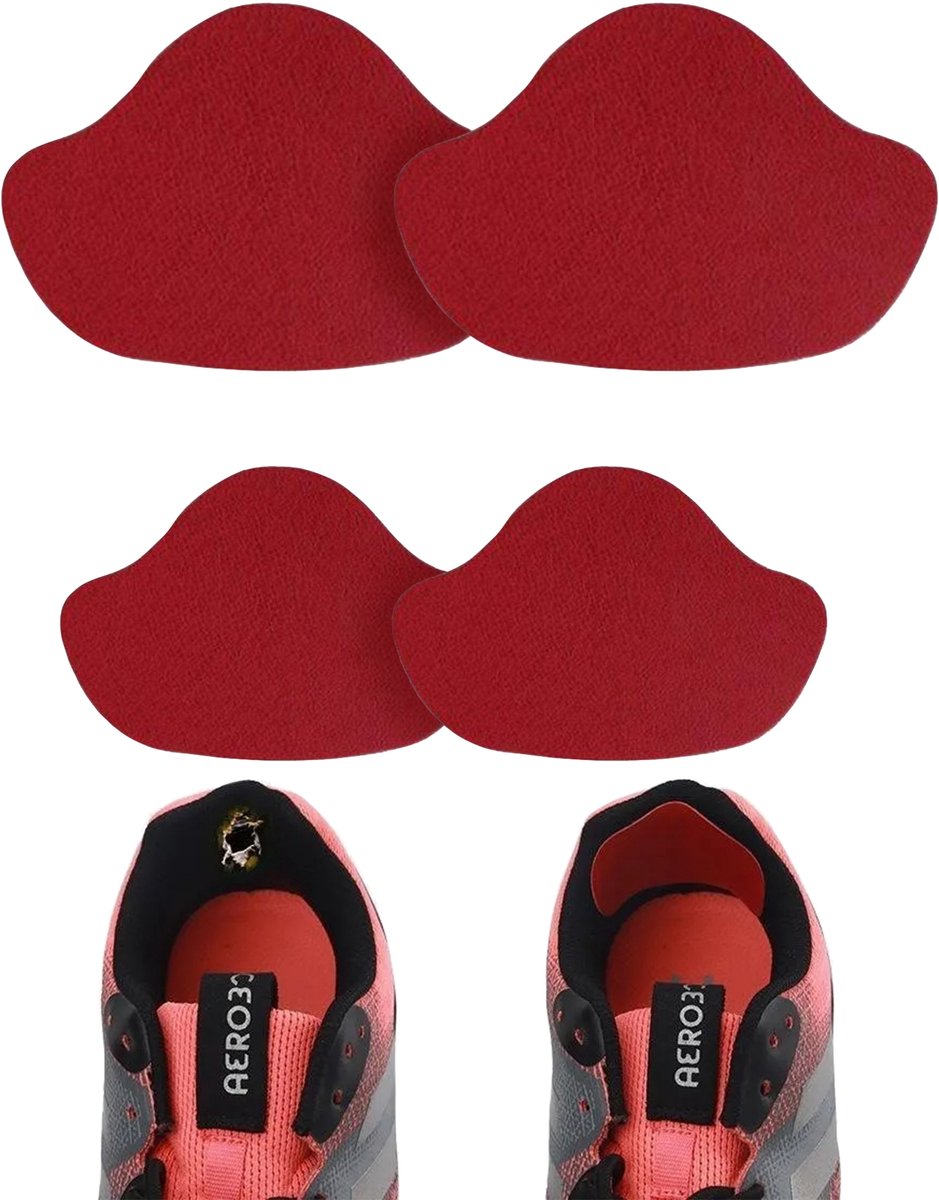 Shoeple Hak Reparatie Schoen (4 stuks) - Hielzooltjes - Inlegzool - Hakbeschermers - Rood
