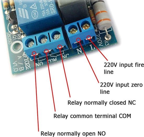 Cycle Timer Relay Function Infinite Cycle Timing Timer Relay Module On Off 10A 250V AC / 10A 30V ...