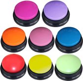 8 kleuren opname knop, dog button voor communicatie pets training buzzer, 30 seconden opnemen en afspelen, leuk cadeau voor het leren kantoor thuis - 8 kleuren pakket