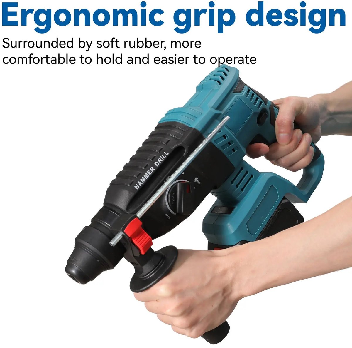 CYRO - Boormachines met Accu - Boormachine - Boormachine Makita - Draadloos Elektrisch Gereedschap - 2x Makita Batterij - Blauw – foto 4