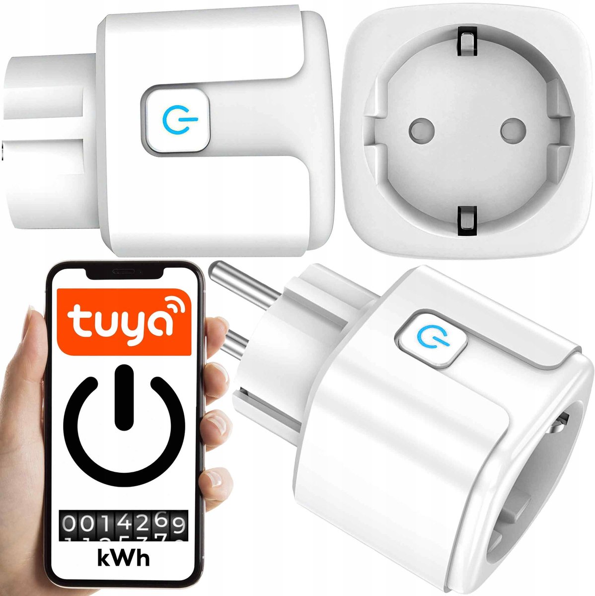Slimme WiFi-stopcontacttimer met energiemeting - Tuya-app