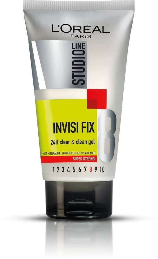 L'Oréal Paris Studio Line Invisi Fix 24h Clear & Clean - Super Sterke Fixatie Haargel - 6 x 150 ml - Voordeelverpakking