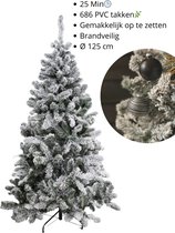 Kunstkerstbomen met Sneeuw en LED verlichting - Besneeuwde Kunstkerstbomen met verlichting - kerstbomen - kerstboom