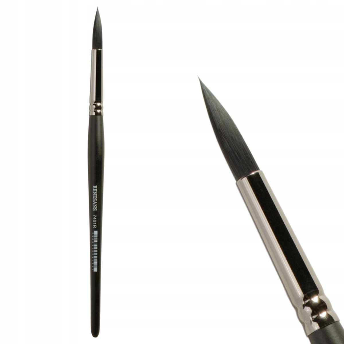 Renesans Aquarelpenseel Rond Maat 18 Synthetisch Zwart