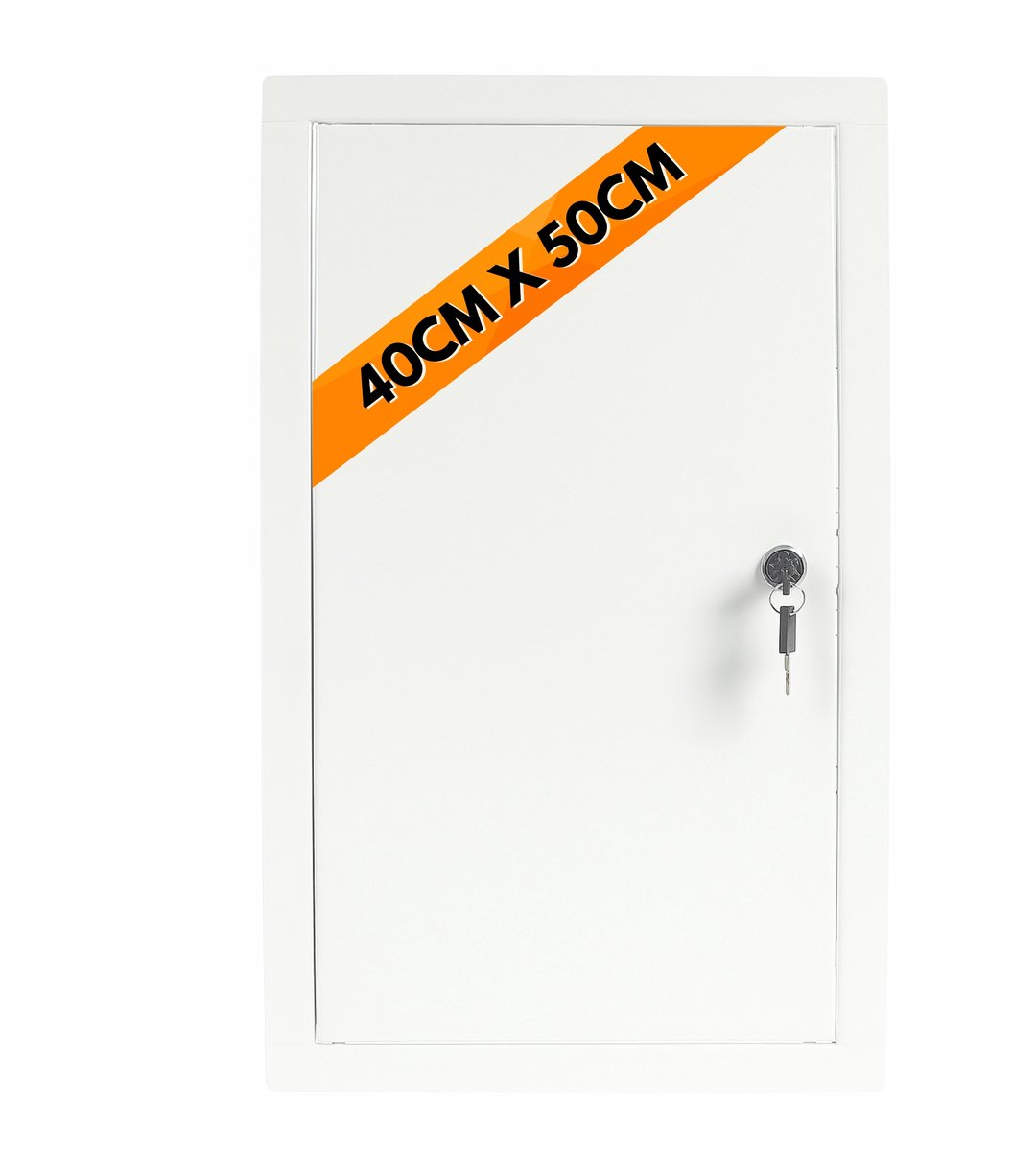 Witte Metalen Servies Luik 40x50cm met Gleuf