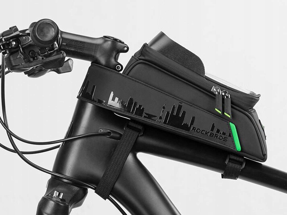 RockBros Fietsframetas Waterdicht met Telefoonhouder - Zwart