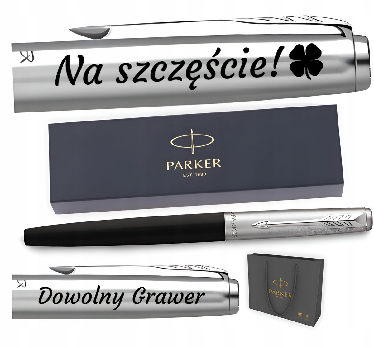 Parker Jotter 60 Vulpen Zwart - Gratis Gravure & Cadeaubox