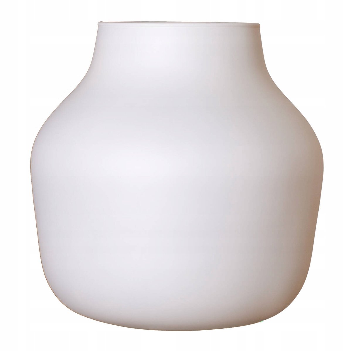 Matglazen vaas in crèmekleur - H:19cm, D:19cm