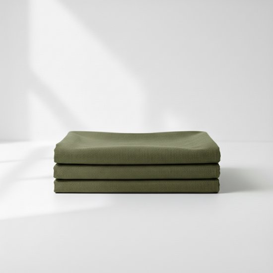 VIVORA Tafelkleed – Premium Polyester Tafellaken – 140×180 cm – Olive Green – Waterafstotend & Uitwasbaar