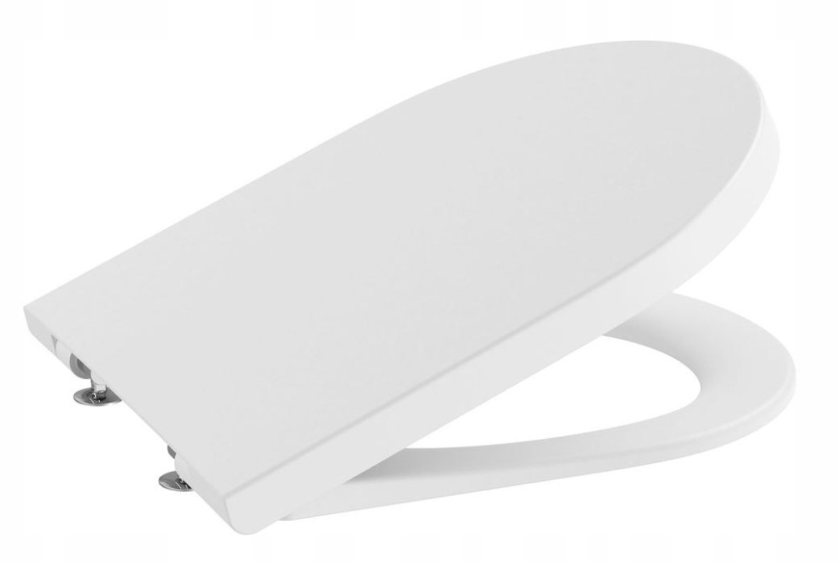 Roca Inspira Ronde WC-bril, softclose, mat wit, 36,8x44,2 cm