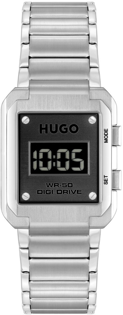 HUGO HU1530356 #THRIVE Horloge - Heren - Mineraalglas - Staal - Zilverkleurig - 40 mm breed - Quartz - Vouw-Vlindersluiting - 5 ATM (douchen)