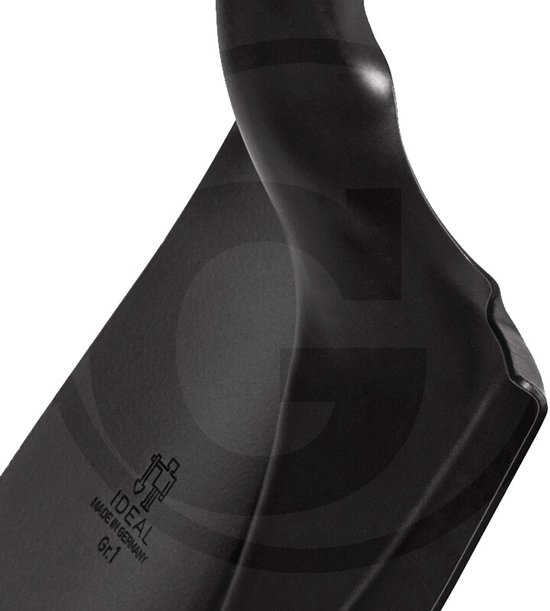 Zwarte gekartelde spade met essenhouten steel, 300x220mm van Polet. — afbeelding 2
