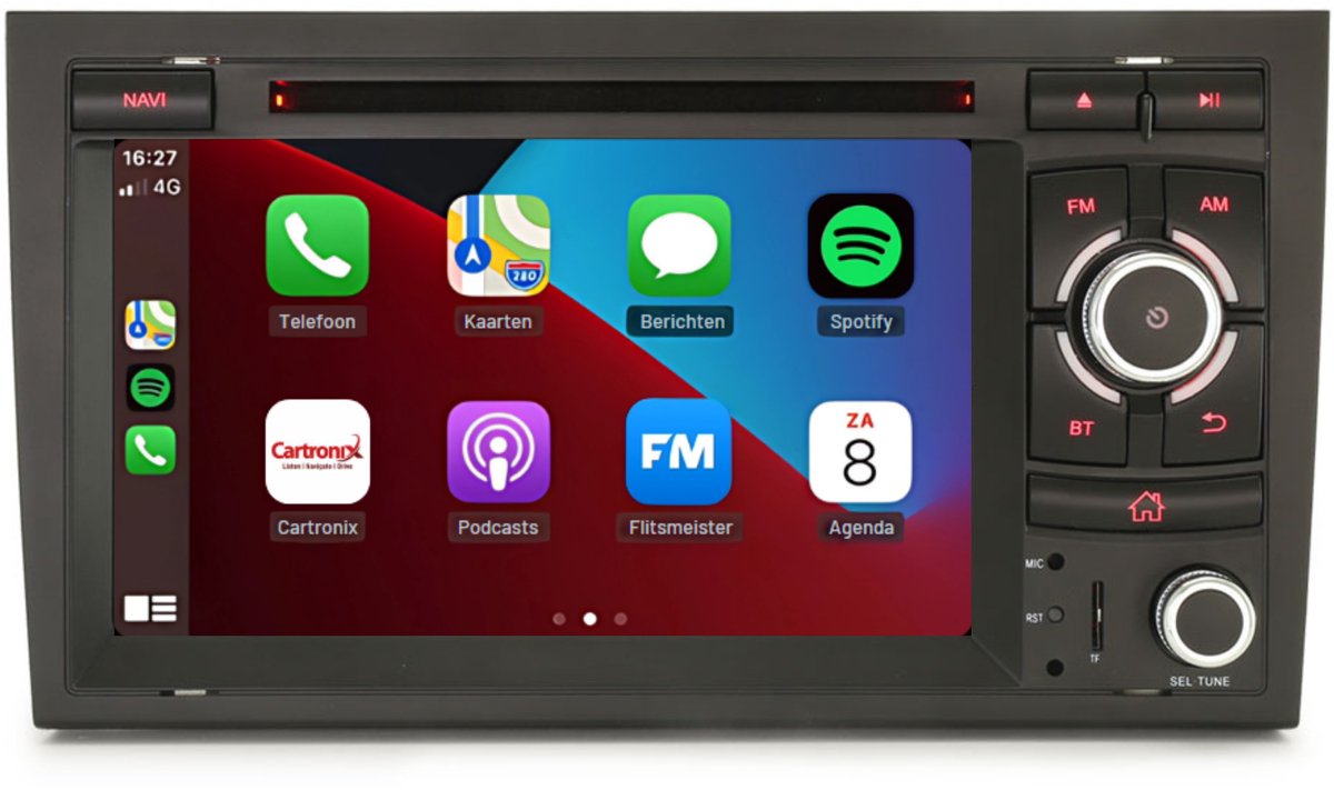 Audi A4 S4 RS4 Autoradio | 2000 t/m 2009 | Carplay