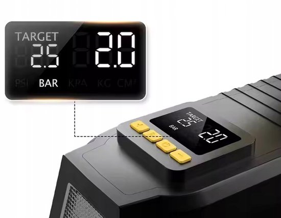 12V/230V autocompressor 10,5 bar elektrische pomp LED — afbeelding 5