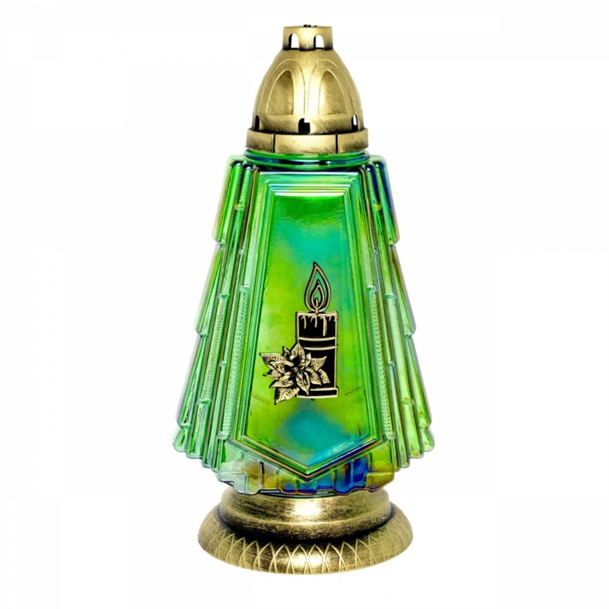 Kerstboom Znicz Groen met Gouden Cape - 35cm Hoog