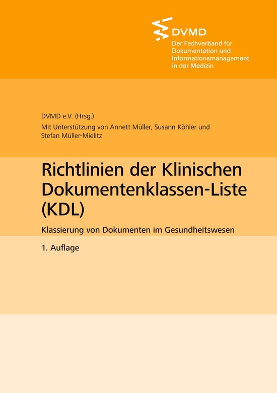 Richtlinien der Klinischen Dokumentenklassen-Liste (KDL) - cover