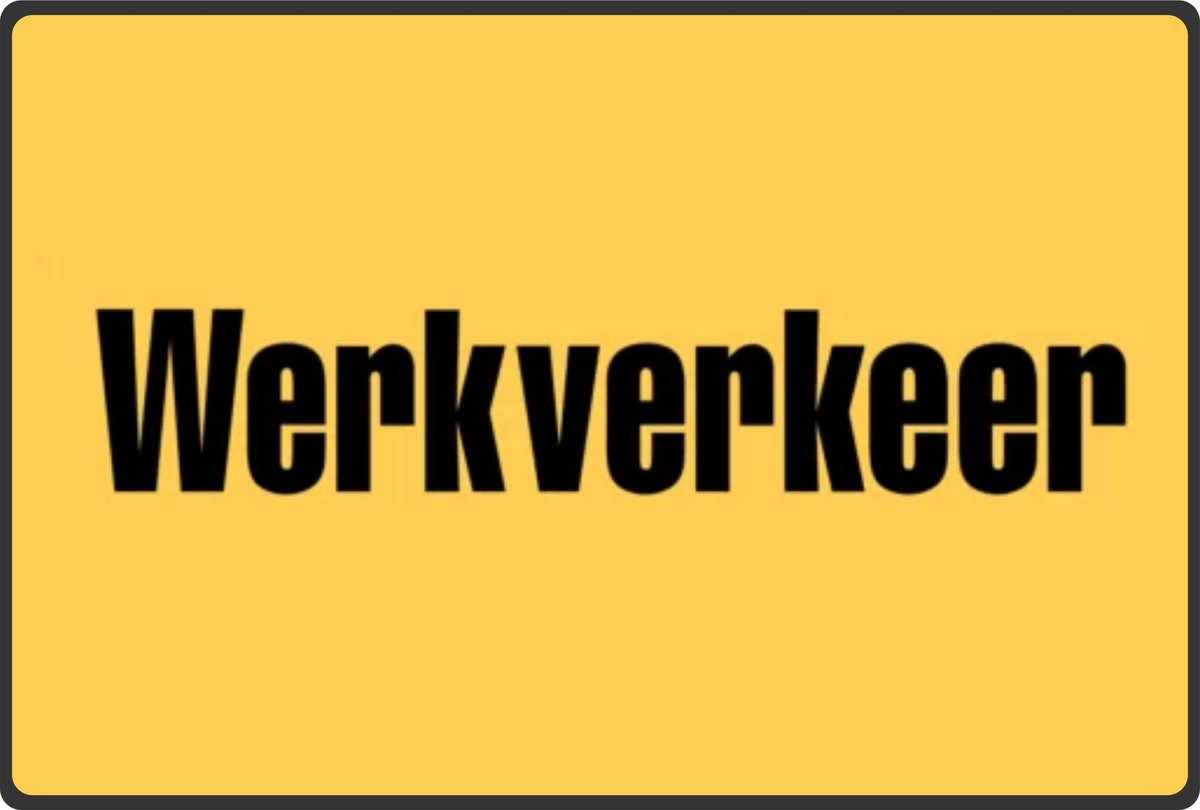 Werkverkeer sticker - A4