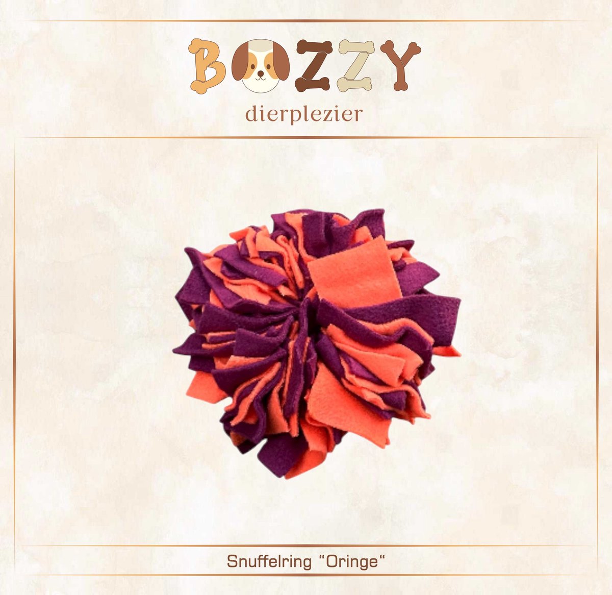Bozzy Snuffelring 16 cm hond, kat, snuffelen, braintraining, intelligentie