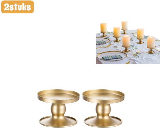Gouden Kandelaars Set van 6 Retro Stijl Kandelaars voor Woonkamer Eetkamer Slaapkamer Open Haard Decoratie (6 Stuks Goud
