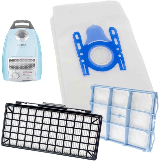 Kleanburg® Onderhoudsset voor Bosch Free'e, BSGL5 en BSGL6 - 10 Stofzuigerzakken, Motorfilter en HEPA Uitblaasfilter - Compatibel